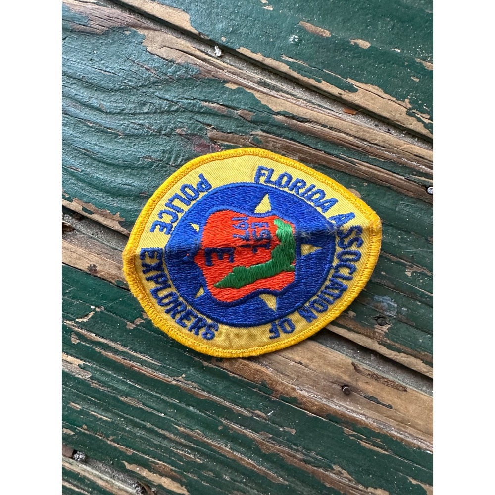 Vintage Florida Association of Police Explorers Embroidered Patch 3 Inch